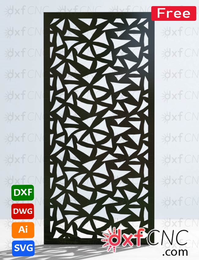 Decorative metal panel screen pattern laser CNC dxf file Free D