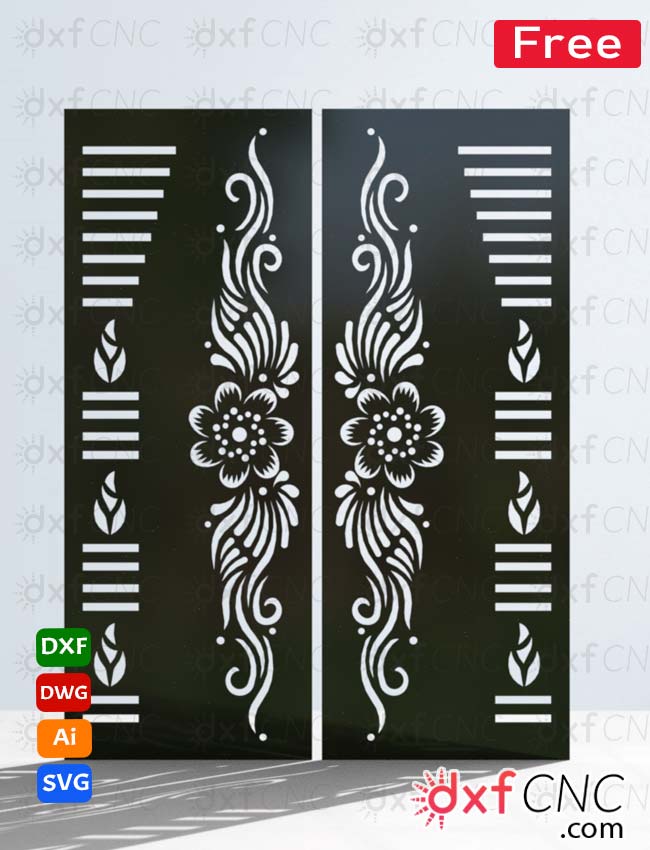 Gate Design Screen double Door plasma dxf for cnc machine free d