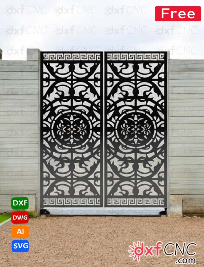 CNC Plasma Cut Grill Gate Designs dxf files Free Download