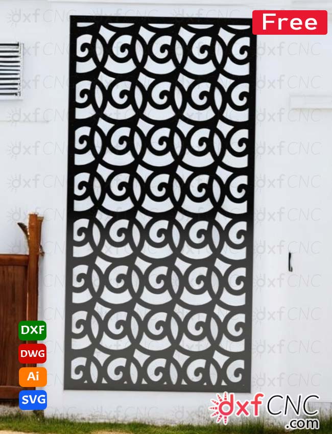 Laser Cutting Simple Window Grill Patterns Free DXF Download