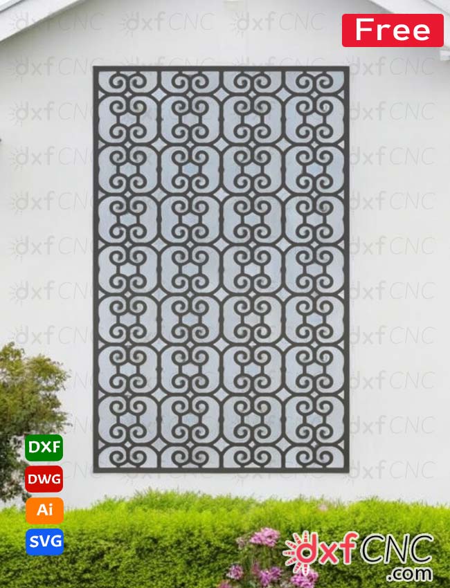 Simple Window Grill Designs Free CNC DXF Files for Download