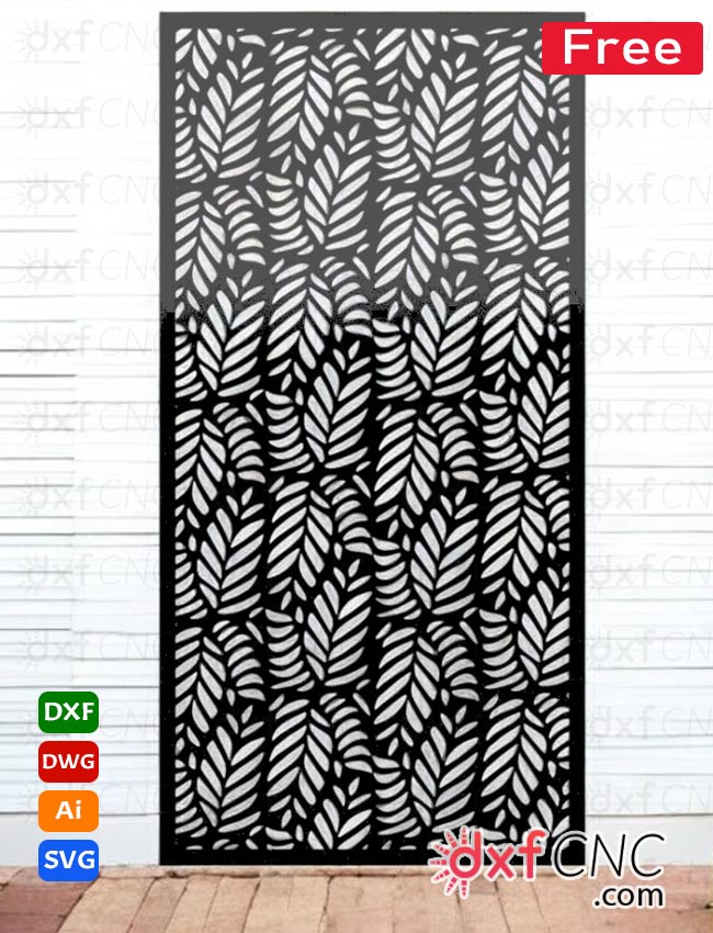 Metal wall art nature pattern Decor panel Free laser CNC DXF Fil