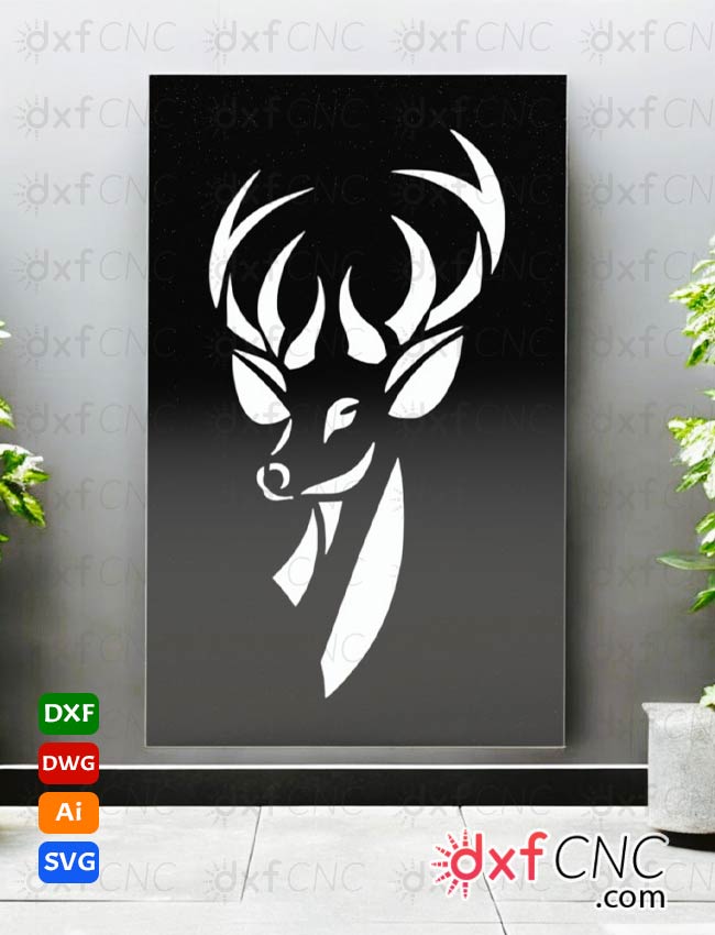 sheet steel Decorative Gazelle head frame Wall Art design