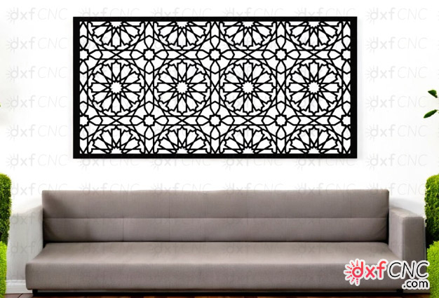 FREE Arabic islamic geometric Pattern Vector design For cnc MACH