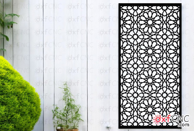 FREE Arabic islamic geometric Pattern Vector design For laser an