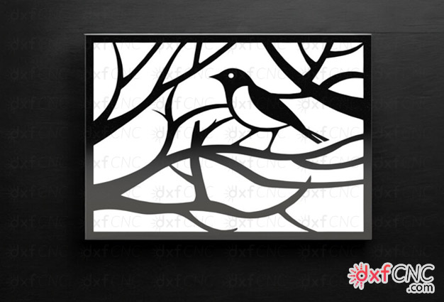 Metal Bird and Tree Wall Art design Free Ai, Svg, Dwg & Dxf f