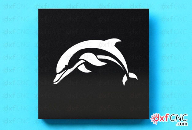 Metal Dolphin Wall Art frame decor design for CNC machine