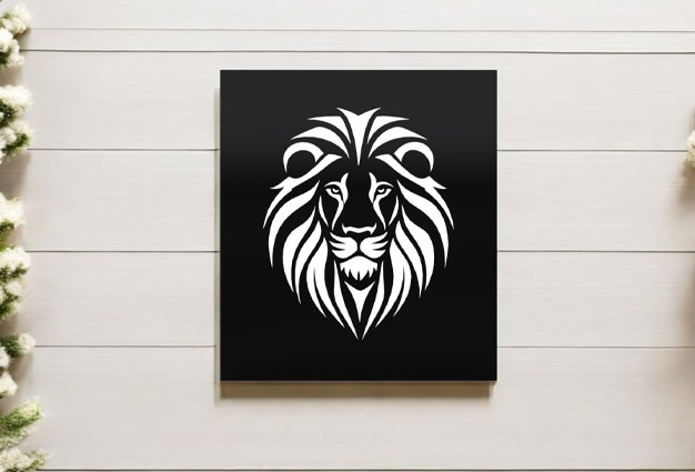 Metal Lion Head Wall Art decor Design plasma and Laser Cut