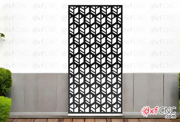 large Geometric Wall meta Panel Pattern design For laser and pla