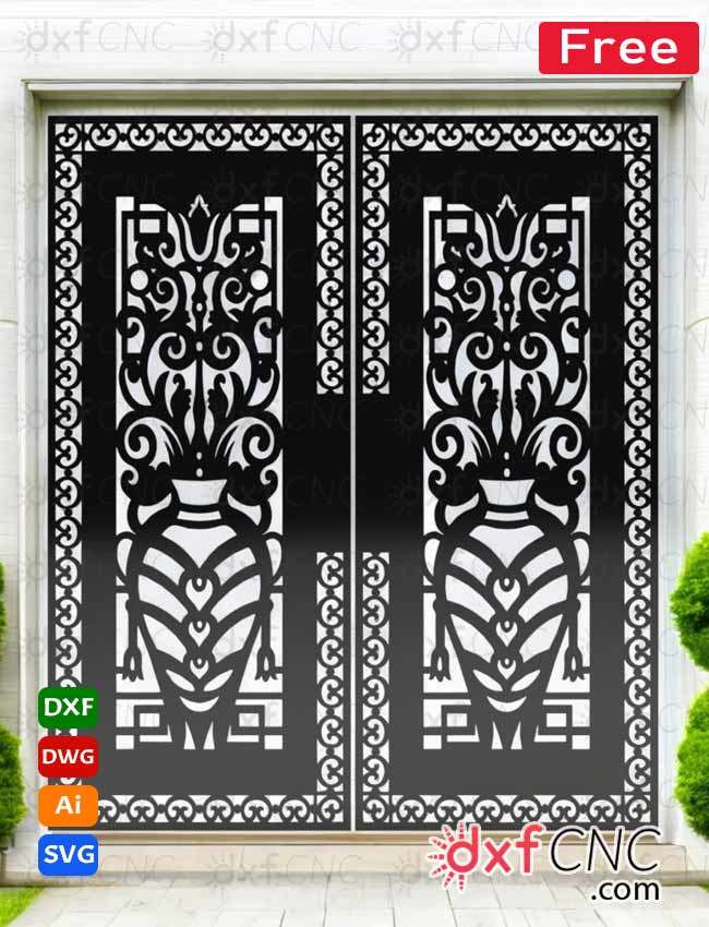 Beautiful Grill Gate Ideas Door Designs Free DXF Files