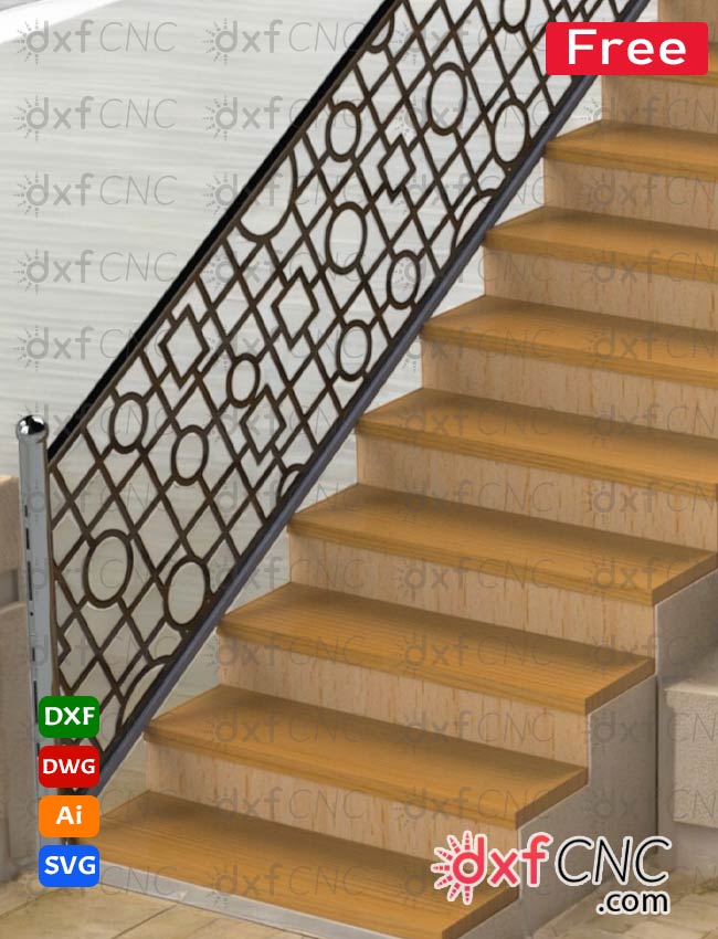 The Best CNC Railing Designs for Modern Staircases vector design