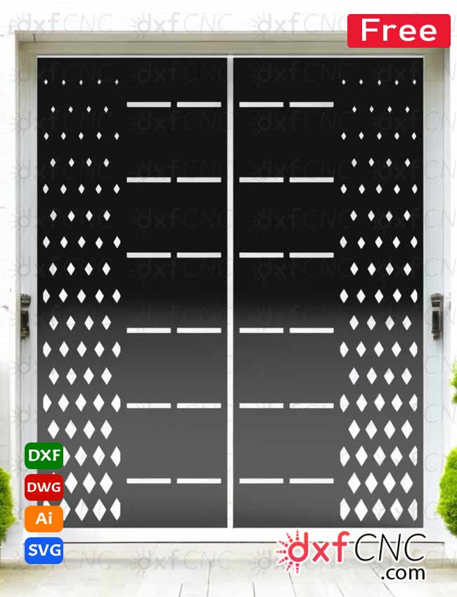 Modern Iron Fancy Grill Gate Free Pattern for Laser Cutting