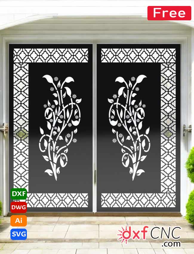 plasma Cut Double door grill gate design for main door