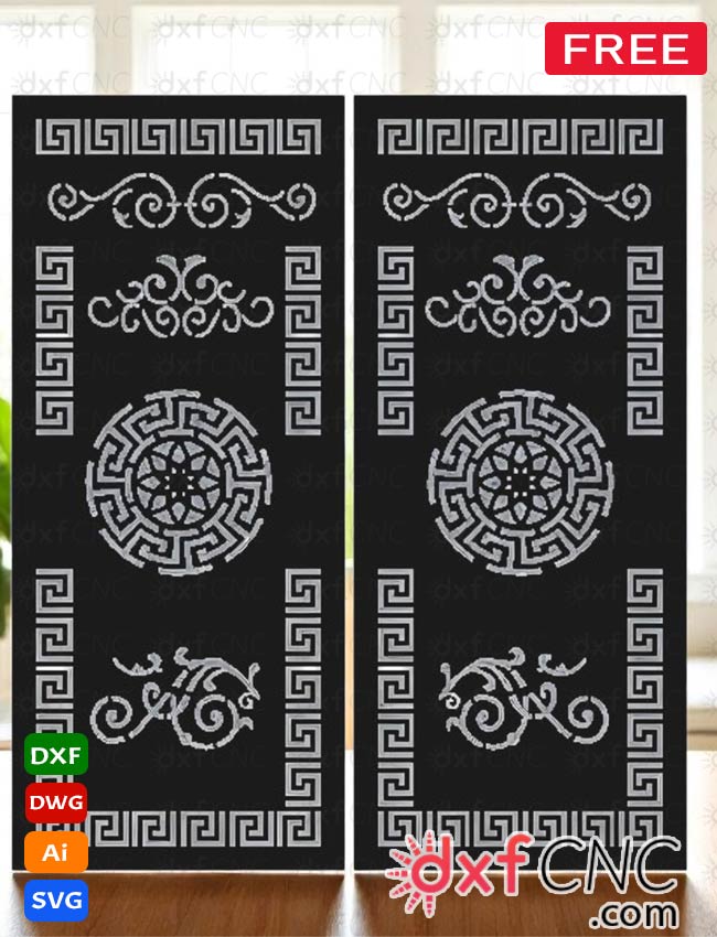 Laser cut outdoor decorative security screens for doors patt